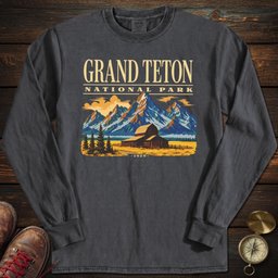 Grand Teton Moulton Barn Long Sleeved T Shirt Long Sleeve Shirt Gift For National Park Lover