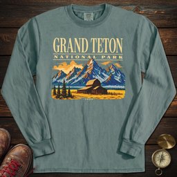 Grand Teton Moulton Barn Long Sleeved T Shirt Long Sleeve Shirt Gift For National Park Lover