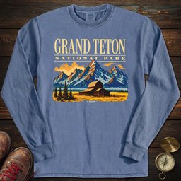 Grand Teton Moulton Barn Long Sleeved T Shirt Long Sleeve Shirt Gift For National Park Lover