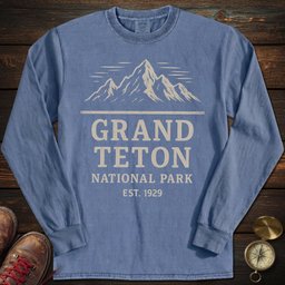 Grand Teton Long Sleeved T Shirt Long Sleeve Shirt Gift For National Park Lover