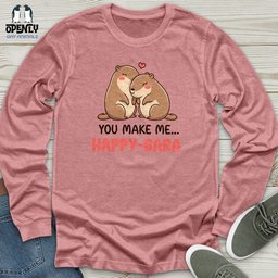 You Make Me Happy Bara Unisex Long Sleeve Tee Gift For Animal Lover