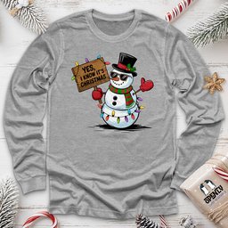 Yes I Know Its Christmas Unisex Long Sleeve Tee Gift For Animal Lover