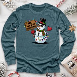 Yes I Know Its Christmas Unisex Long Sleeve Tee Gift For Animal Lover