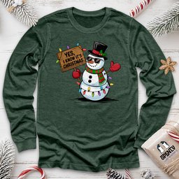 Yes I Know Its Christmas Unisex Long Sleeve Tee Gift For Animal Lover