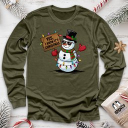 Yes I Know Its Christmas Unisex Long Sleeve Tee Gift For Animal Lover