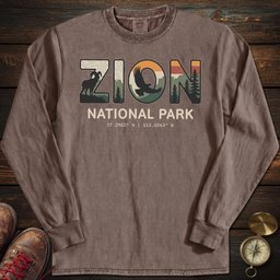 Zion Wildlife Graphic Long Sleeved T Shirt Long Sleeve Shirt Gift For National Park Lover