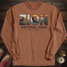 Zion Wildlife Graphic Long Sleeved T Shirt Long Sleeve Shirt Gift For National Park Lover