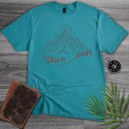 Alpine Peaks Sun And Pines T Shirt Gift For Nature Lover