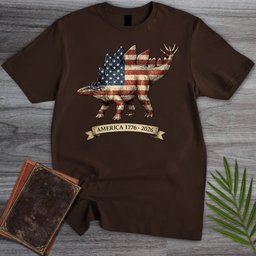 Americas 250th Spangled Spiketail Stegosaurus T-Shirt