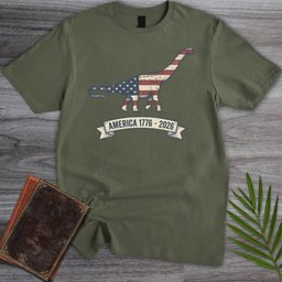 American Flag Brachiosaurus Americas 250th T-Shirt
