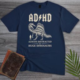 Always Distracted By Spinosaurus ADHD T Shirt Gift For Nature Lover