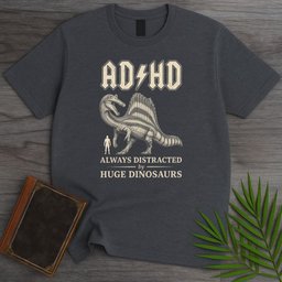 Always Distracted By Spinosaurus ADHD T Shirt Gift For Nature Lover