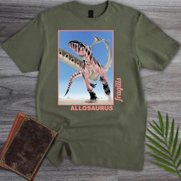 Allosaurus Desert Phantom Stripe T Shirt Gift For Nature Lover