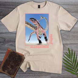 Allosaurus Desert Phantom Stripe T Shirt Gift For Nature Lover