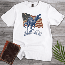 American Flag Spinosaurus Americas 250th T Shirt Gift For Nature Lover