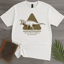 Acrocanthosaurus Apex Predator Badge T Shirt Gift For Nature Lover