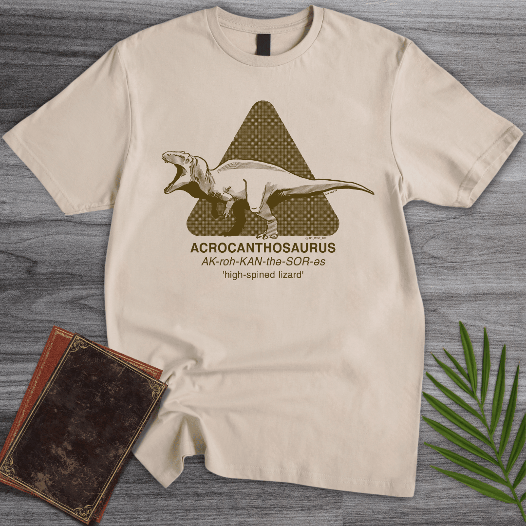 Acrocanthosaurus Apex Predator Badge T Shirt Gift For Nature Lover