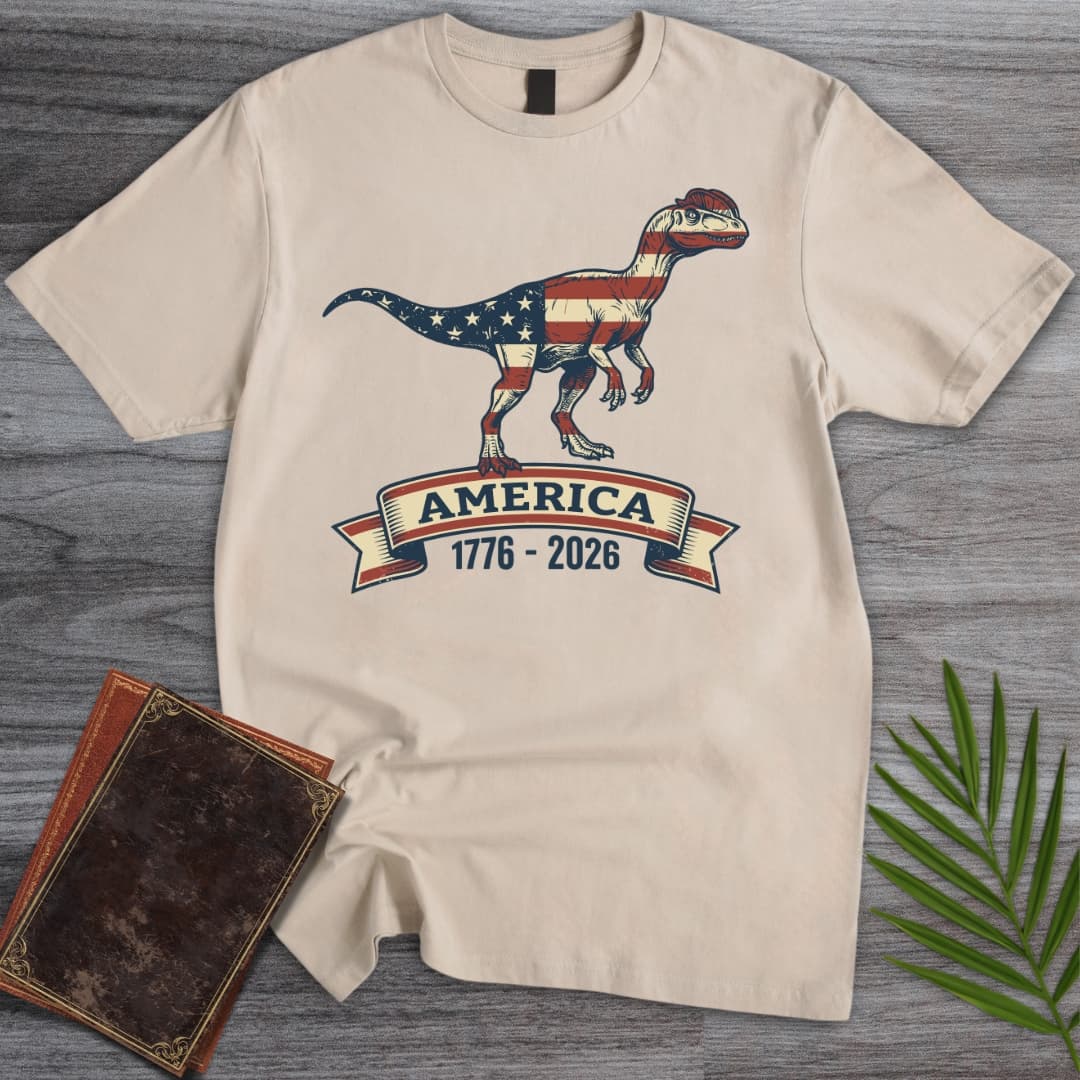 Americas 250th Star-Spangled Dilophosaurus T-Shirt
