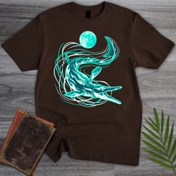 A Blue Mosasaurus Moon T Shirt Gift For Nature Lover