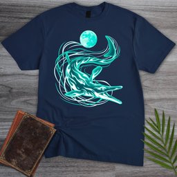 A Blue Mosasaurus Moon T Shirt Gift For Nature Lover