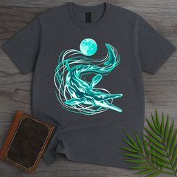 A Blue Mosasaurus Moon T Shirt Gift For Nature Lover