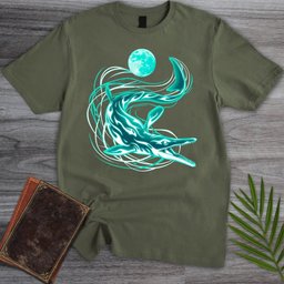 A Blue Mosasaurus Moon T Shirt Gift For Nature Lover