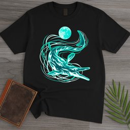 A Blue Mosasaurus Moon T Shirt Gift For Nature Lover