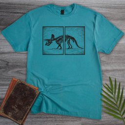 Across Triceratops Panels T Shirt Gift For Dinosaur Lover