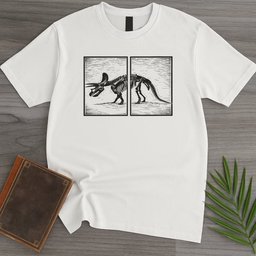 Across Triceratops Panels T Shirt Gift For Dinosaur Lover