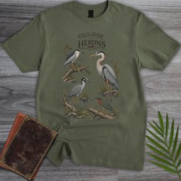 A Field Guide To Herons T Shirt Gift For Nature Lover