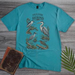 A Field Guide To Herons T Shirt Gift For Nature Lover