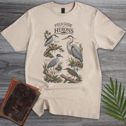 A Field Guide To Herons T Shirt Gift For Nature Lover