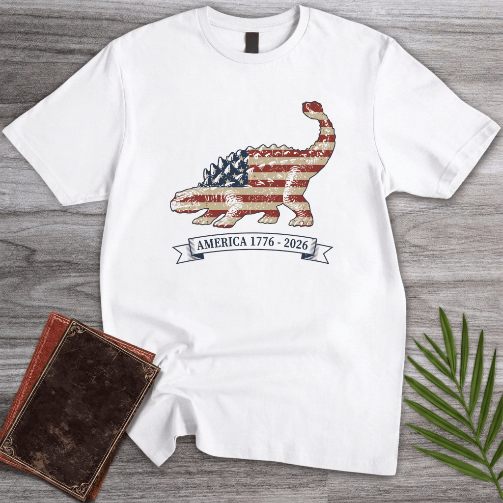 American Flag Ankylosaurus Americas 250th T Shirt Gift For Nature Lover