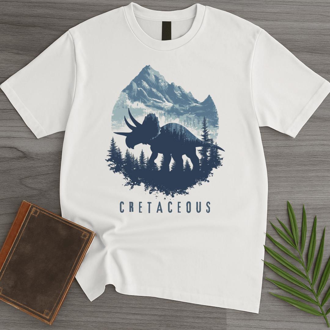 Cretaceous Triceratops Silhouette Graphic T Shirt Gift For Dinosaur Lover
