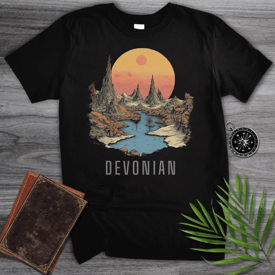 Devonian Geomorphic Landscape T Shirt Gift For Nature Lover