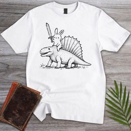 Dimetrodon Riding Bunny T Shirt Gift For Nature Lover