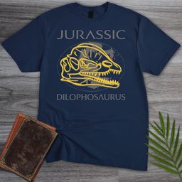 Dilophosaurus Jurassic Map T-Shirt