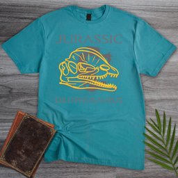 Dilophosaurus Jurassic Map T-Shirt