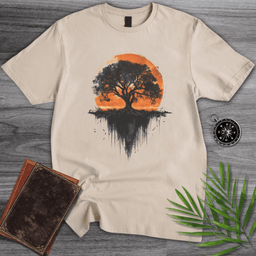 Black Sunset Elder Tree T Shirt Gift For Nature Lover