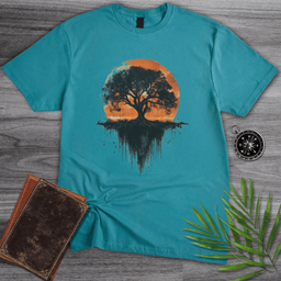 Black Sunset Elder Tree T Shirt Gift For Nature Lover