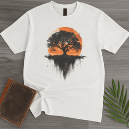 Black Sunset Elder Tree T Shirt Gift For Nature Lover