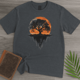 Black Sunset Elder Tree T Shirt Gift For Nature Lover