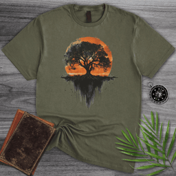 Black Sunset Elder Tree T Shirt Gift For Nature Lover