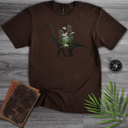 Brachiosaurus Environment Silhouette T Shirt Gift For Nature Lover