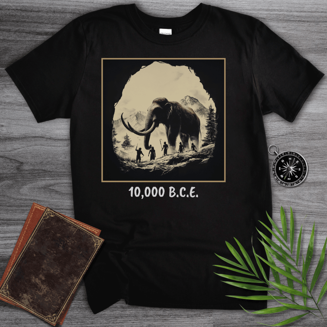 Caveman Mammoth 10 000 B C E T Shirt Gift For Nature Lover