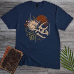 Botanical Mesozoic Triceratops T Shirt Gift For Dinosaur Lover