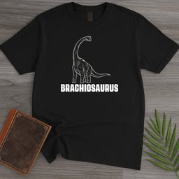Brachiosaurus Arm Lizard Line Art T-Shirt