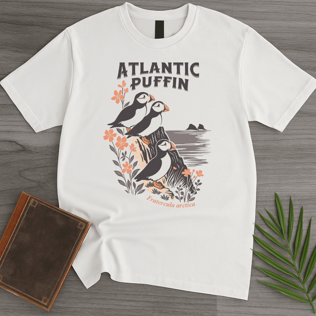 Atlantic Puffin Shore T Shirt Gift For Nature Lover