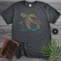 Colorful Island Turtle T Shirt Gift For Nature Lover