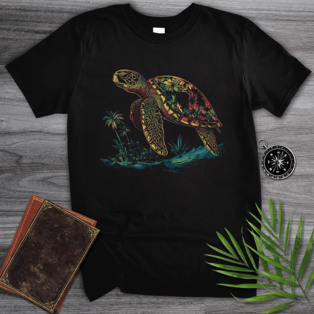 Colorful Island Turtle T Shirt Gift For Nature Lover